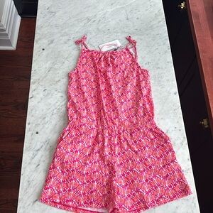 New with tags Vineyard Vines pink shell romper size 14